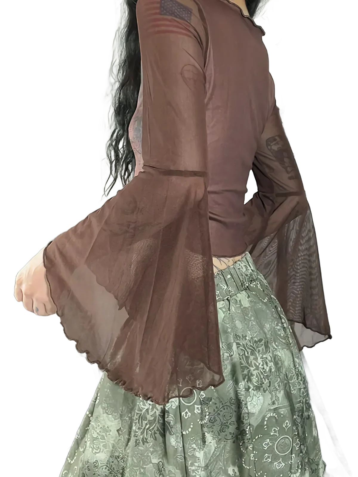 'Enchanted' Butterfly Mesh Blouse - Image 3