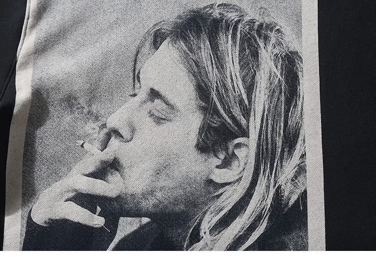 Kurt Cobain Tribute Oversized Cotton Hoodie - Image 16