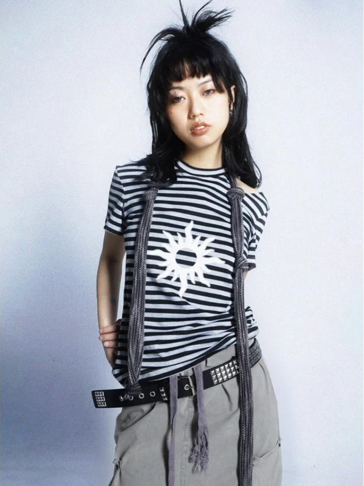Solar Chic Striped Short Sleeve T-Shirt - Image 4