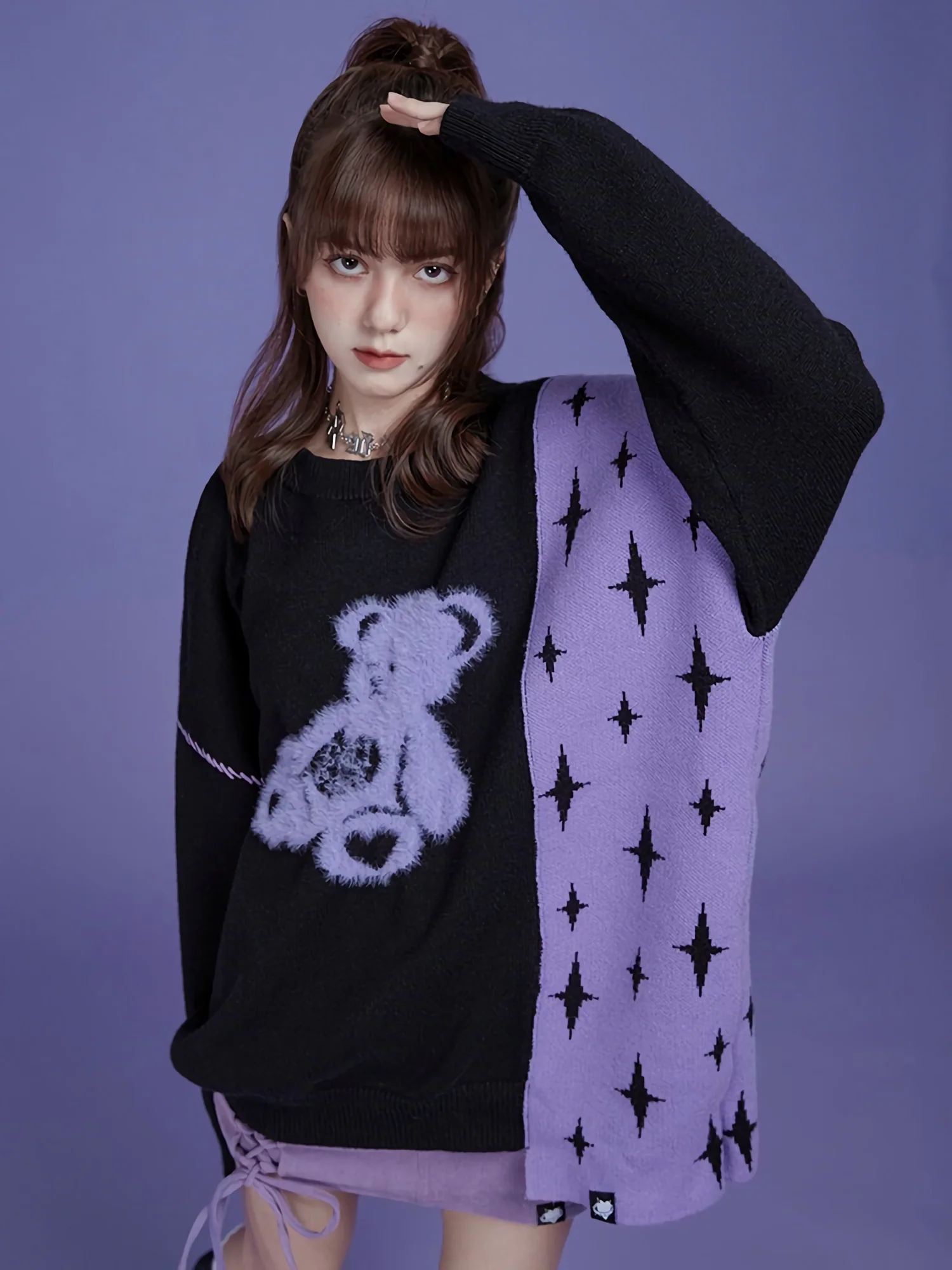 Star Bear Knit Sweater - Image 8